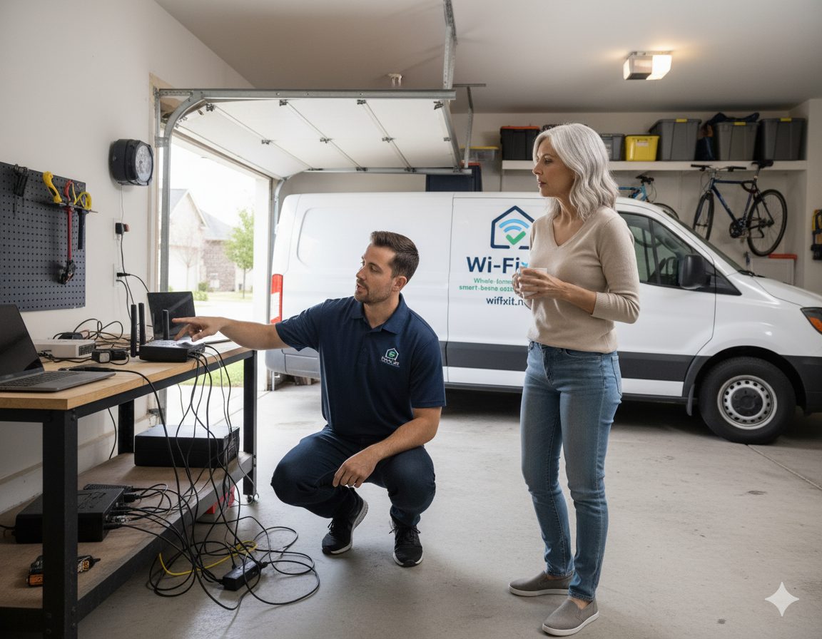 Whole-home Wi-Fi mesh installation for an Austin homeowner
